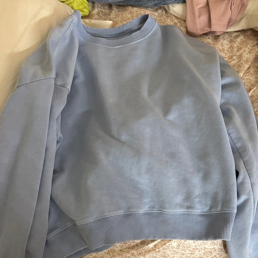 American Eagle Outfitters Light Blue Sweatshirt